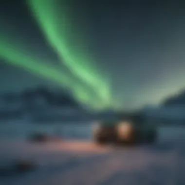 Northern Lights over Alaskan landscape