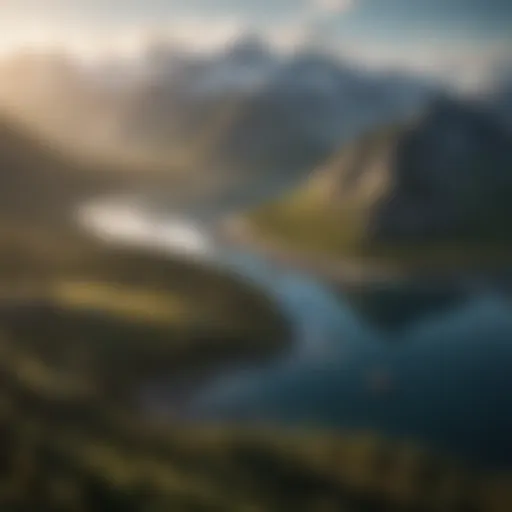 Aerial view of Alaskan wilderness