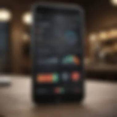 Mobile Budgeting Interface A sleek mobile interface showcasing budgeting features