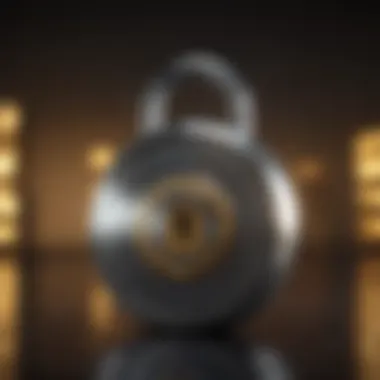 Symbol of Financial Security Secure lock symbol for financial safety