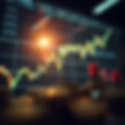 Financial graph showcasing commodity market trends