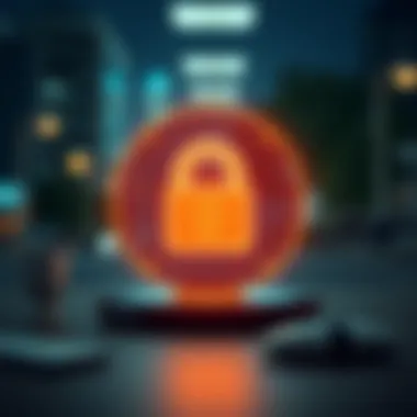 Illustration highlighting online security measures