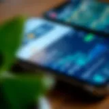 An overview of a mobile app interface displaying financial statistics.