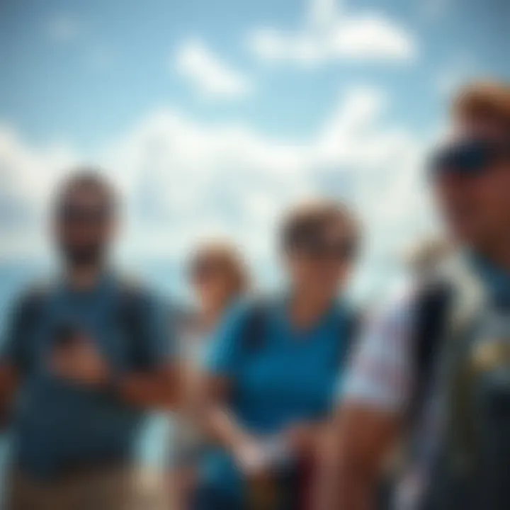 Experiencing Adventures with Travel Rewards Group of travelers enjoying vacation funded by rewards