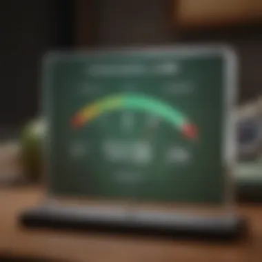 Credit Score Gauge with Green Indicator