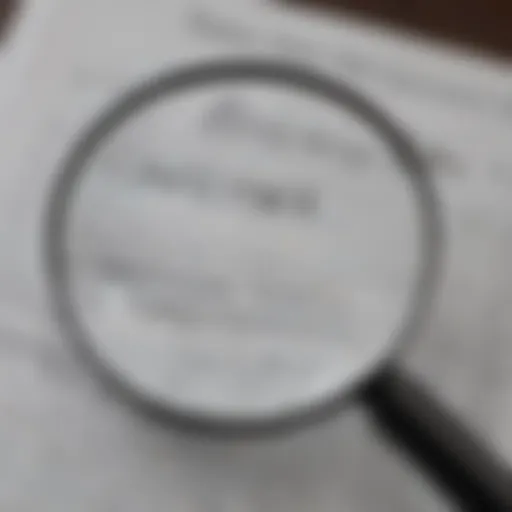 Illustration of a magnifying glass examining tax documents