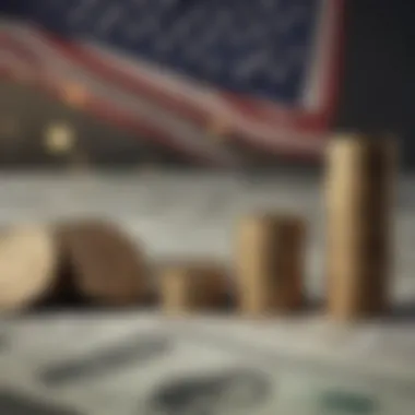 Economic Dynamics in the USA Illustration depicting economic dynamics in the USA
