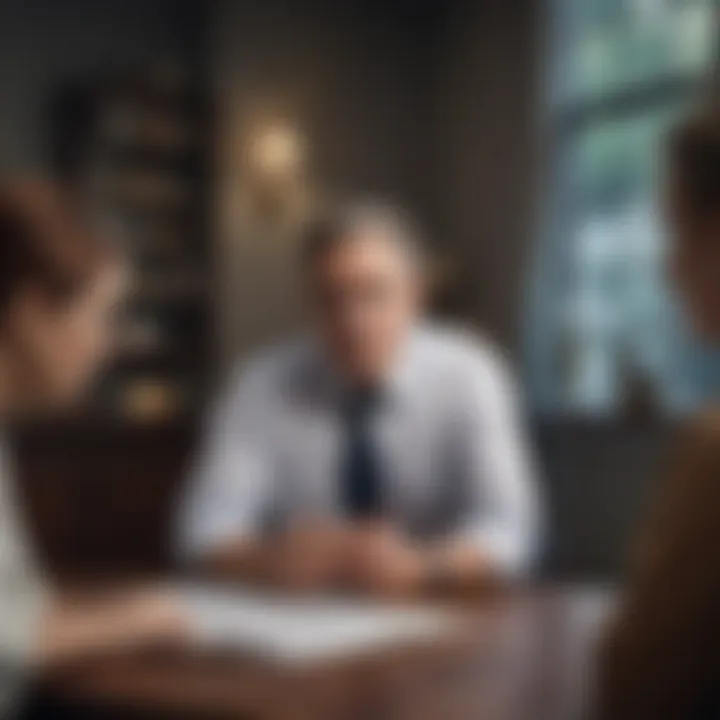 Consulting with Estate Tax Professionals Estate tax advisor discussing with client