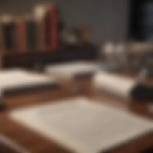 Estate tax law book on wooden desk