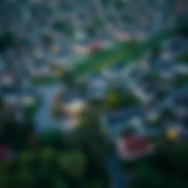 The Impact of Neighborhood Dynamics Aerial view of a thriving neighborhood