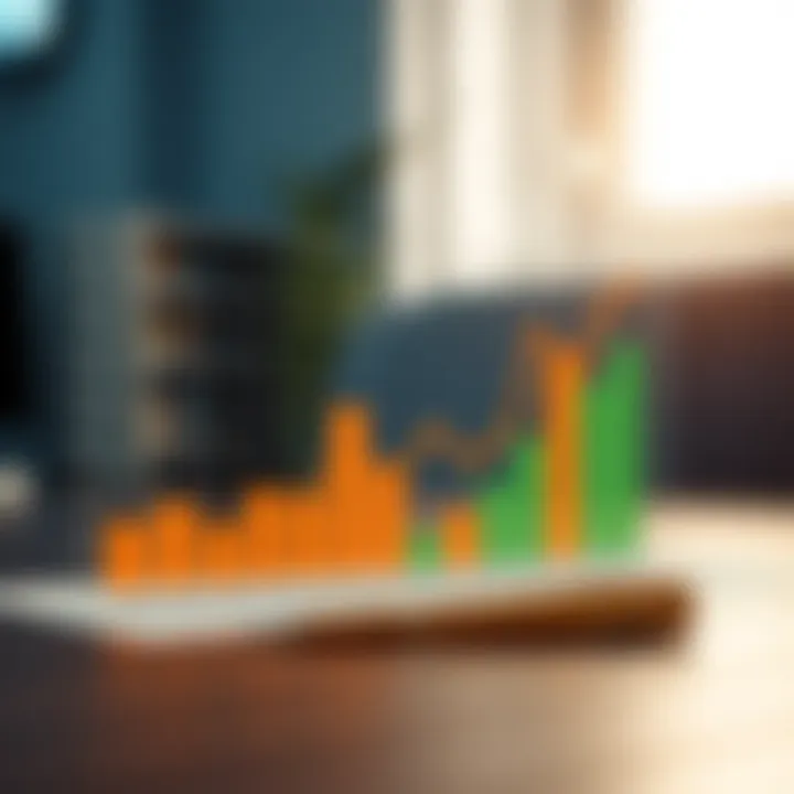 Graph illustrating potential investment outcomes with margin