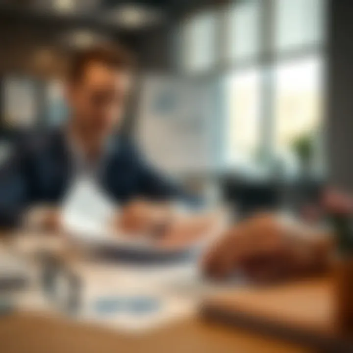 In-Depth Financial Analysis A person analyzing financial documents and portfolios