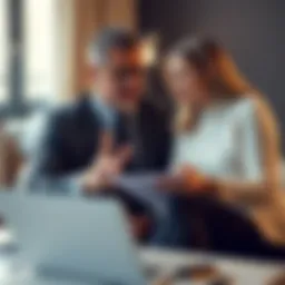 A professional financial advisor consulting with a client