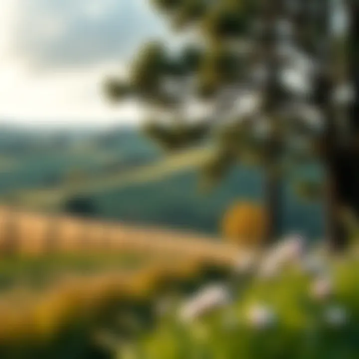 Serene countryside landscape showcasing quality of life