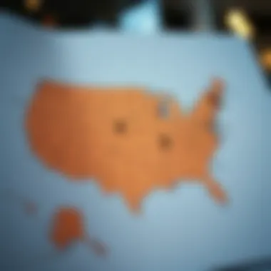 Relocation Opportunities Map Map highlighting the best states for relocation