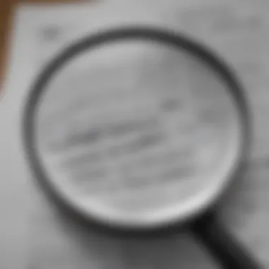 Illustration of magnifying glass on tax documents