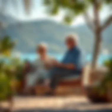 Leisurely Retirement Lifestyle A relaxing retirement lifestyle illustration