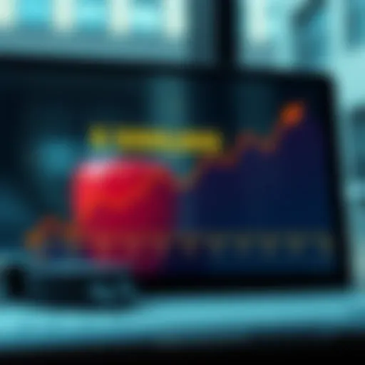 Financial graph showing loan amortization