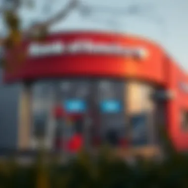 A modern Bank of America branch showcasing digital banking solutions