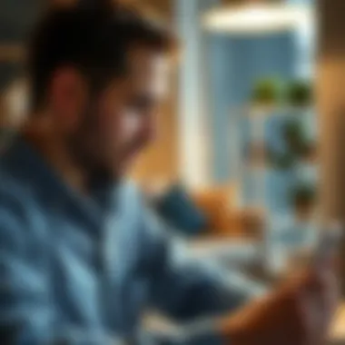 A person reviewing their personal finance management tools