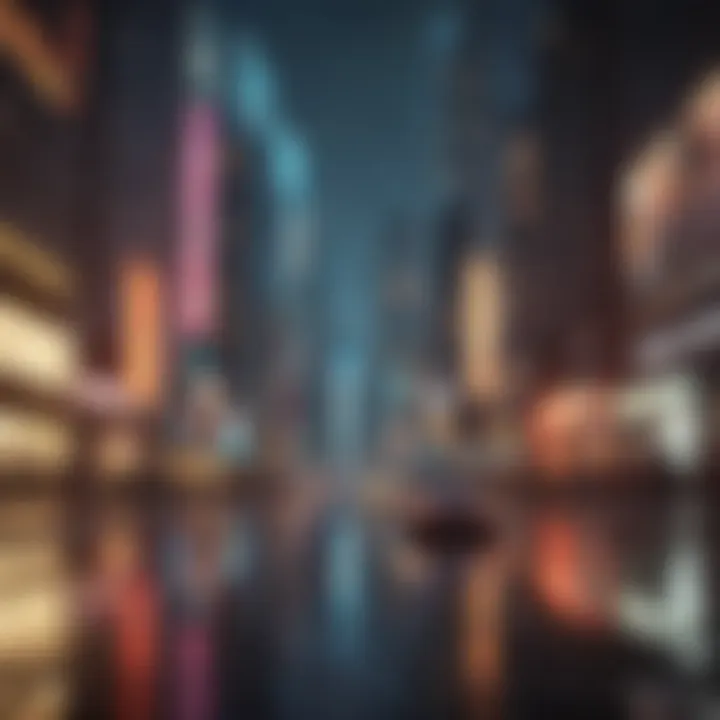 Abstract Financial Cityscape