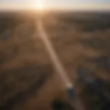 Aerial view of expansive land near Dallas