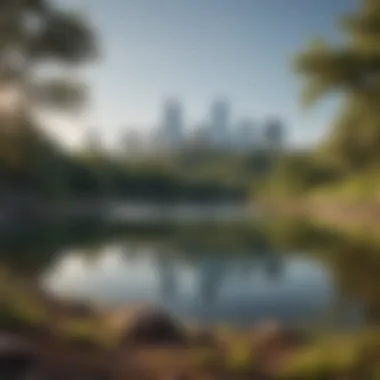 A scenic landscape of Austin with a focus on the city’s unique real estate offerings.