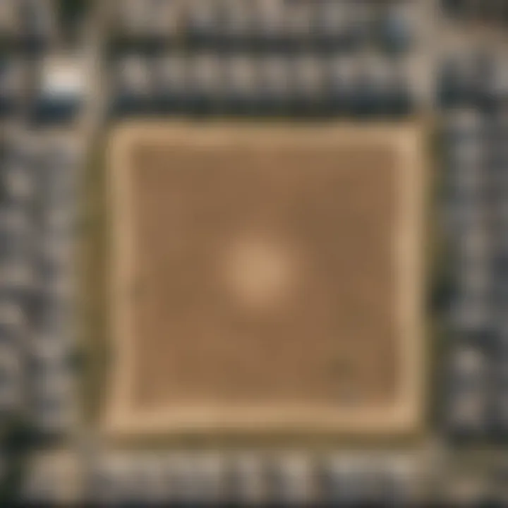 Aerial view of vacant lots in Austin, Texas showcasing potential land development.