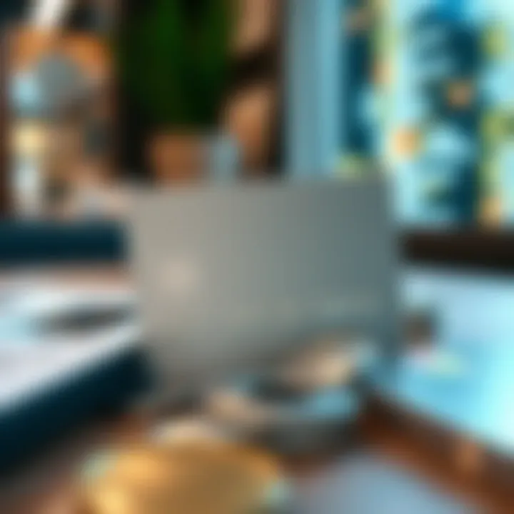 Visual representation of financial strategies with credit cards