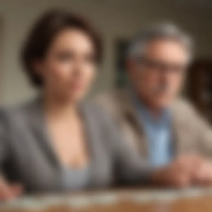 A conceptual image illustrating the advantages and disadvantages of spousal benefits