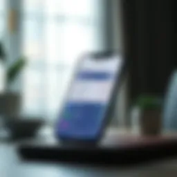 Illustration of budgeting app interface showcasing features