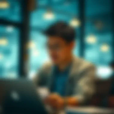 Evaluating Charitable Organizations A thoughtful individual researching charities