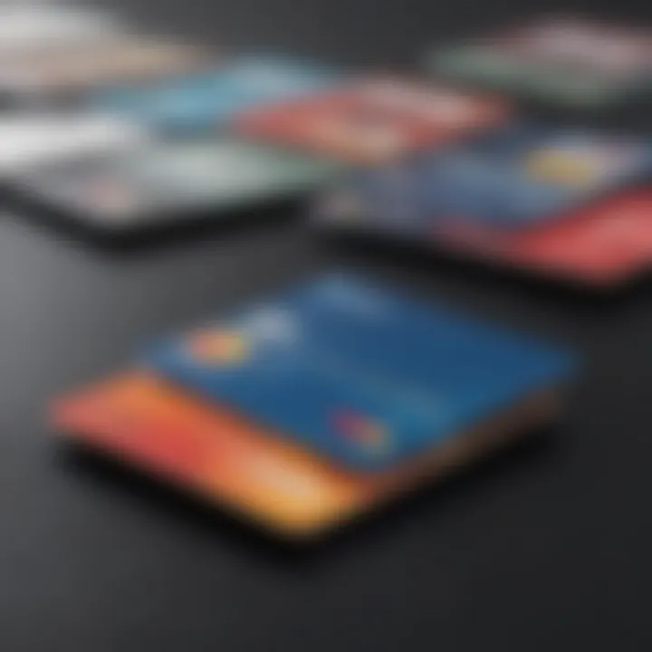 Visual comparison of different credit card types