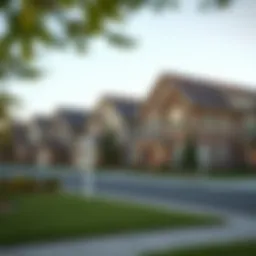 A serene suburban neighborhood showcasing beautiful homes.