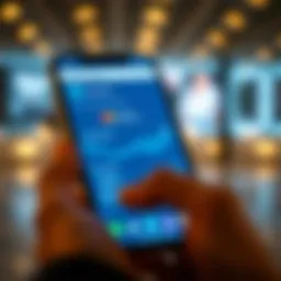 Modern digital banking interface on a smartphone