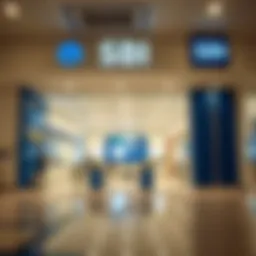 A welcoming SBI branch interior with modern banking facilities