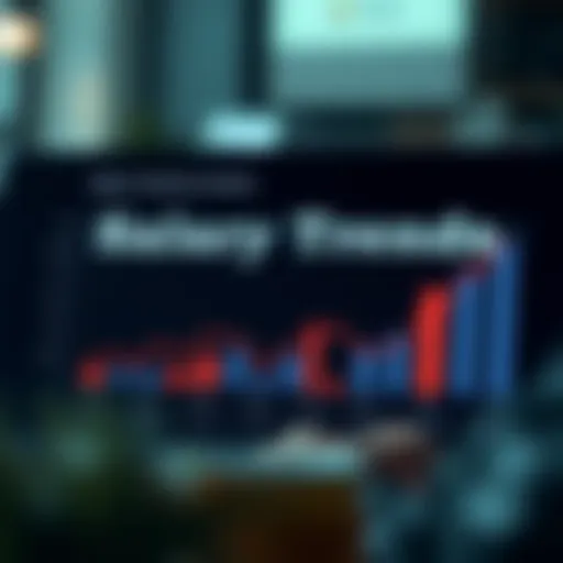 Graph depicting salary trends across various industries