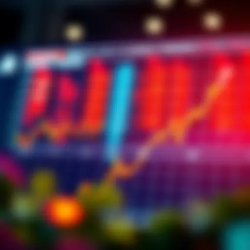 Graph depicting market trends and sector performance