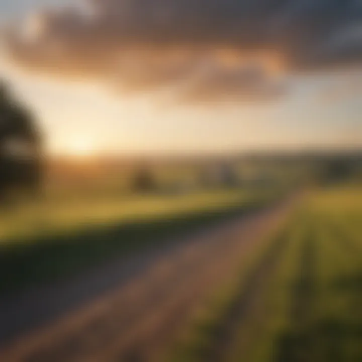 Rural landscape in Indiana