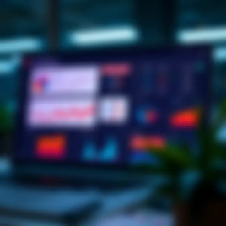 A digital dashboard showcasing tax software functionalities