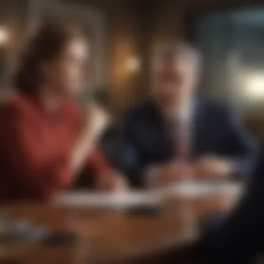 Consulting with a Financial Advisor A financial advisor discussing strategies with a client