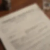 Vintage property assessment document on wooden desk