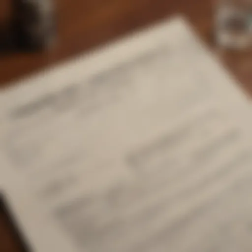 Vintage property assessment document on wooden desk
