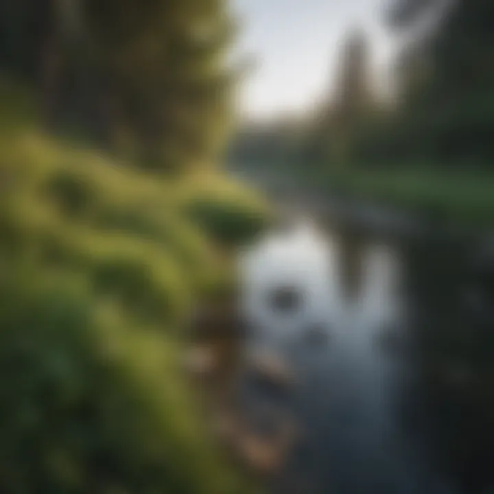 Lush Greenery Surrounding Spokane River