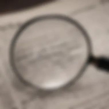 Magnifying Glass on Financial Documents