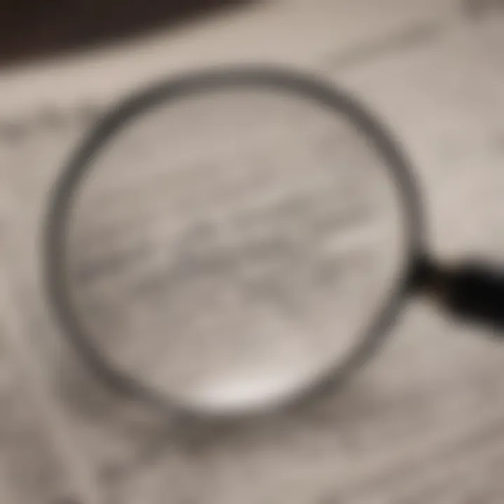 Magnifying Glass on Financial Documents