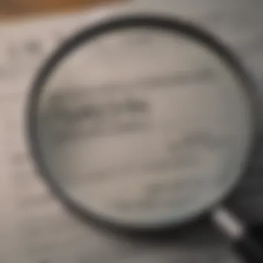 Magnifying glass on overdue tax notice