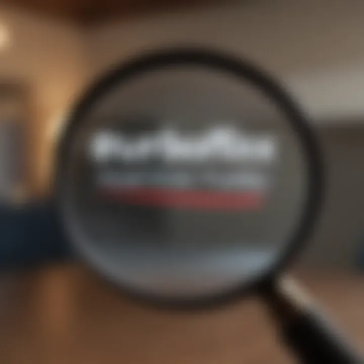 Dynamic graphic showcasing TurboTax logo with magnifying glass