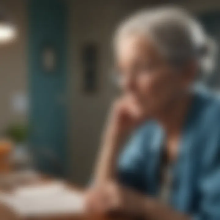 Elderly person contemplating Medicare eligibility age requirements