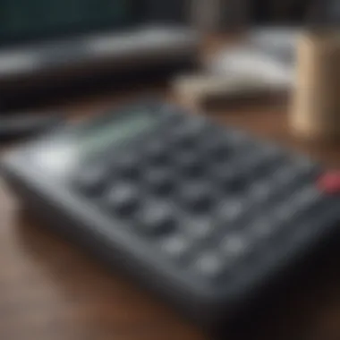 A calculator aiding in mortgage payment calculations